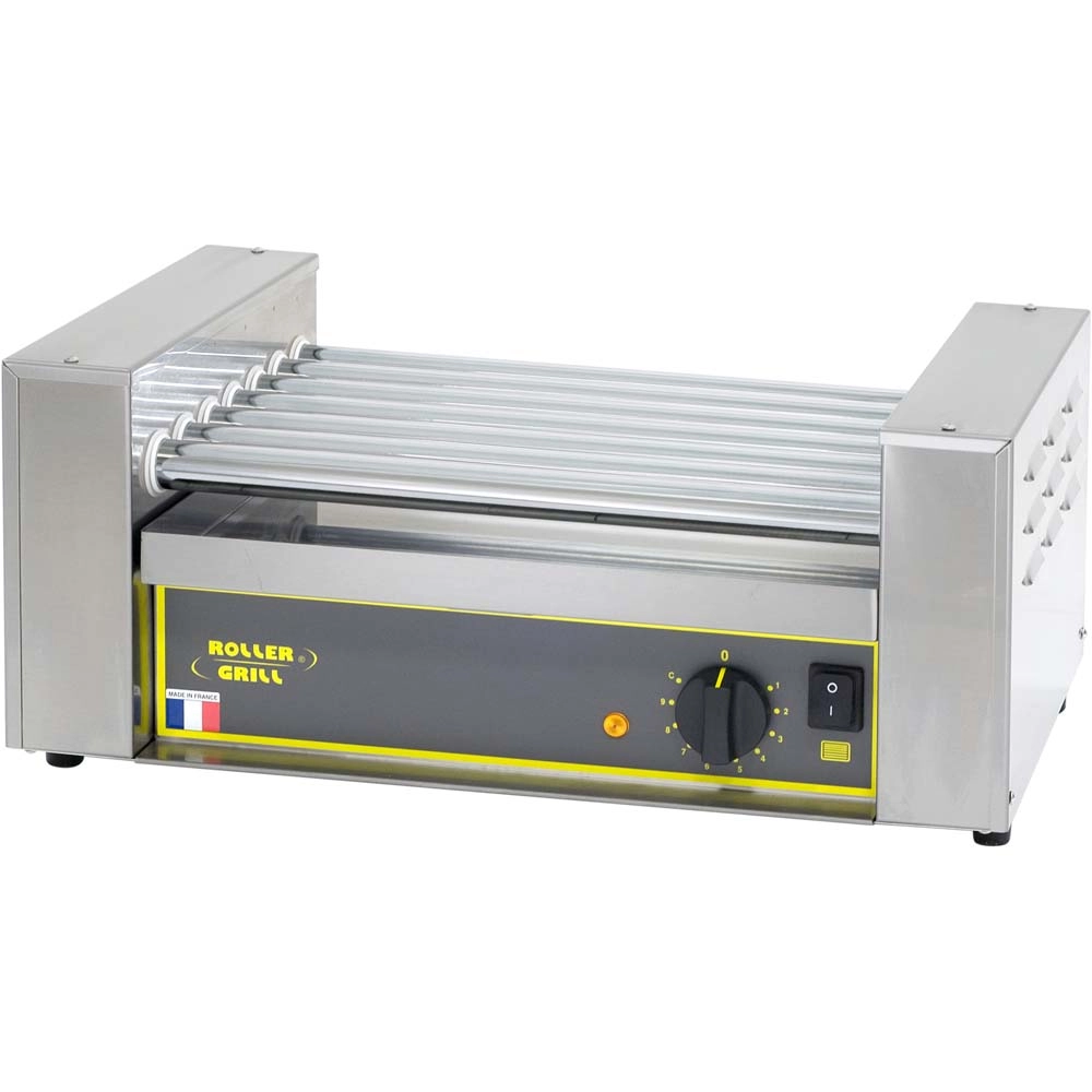 Podgrzewacz rolkowy do parówek, 7 rolek, 0.9 kW, 230 V, 545×320×240 mm | ROLLER GRILL, 777301