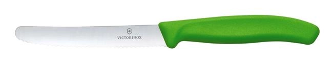 Nóż do pomidorów, 110 mm, zielony | VICTORINOX, 6.7836.L114