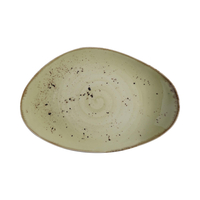 Talerz o organicznym kształcie, 350x210 mm, zielony | FINE DINE, Olive