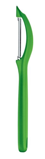 Obieraczka uniwersalna z ząbkowanym ostrzem, zielona | VICTORINOX, 7.6075.4