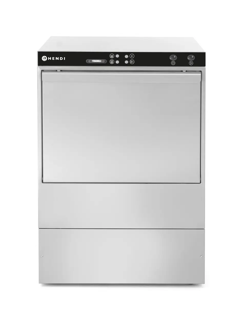 Zmywarka do naczyń 500x500 mm, z dozownikiem detergentu i pompą spustową, sterowana elektromechanicznie, 400 V, 6,6 kW, 576x645x837 mm | HENDI, 233054