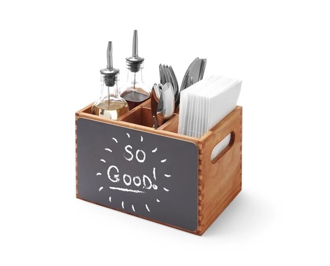 Skrzynka na karty menu i sztućce, 4-częściowa, 210x150x150 mm | HENDI, 664148