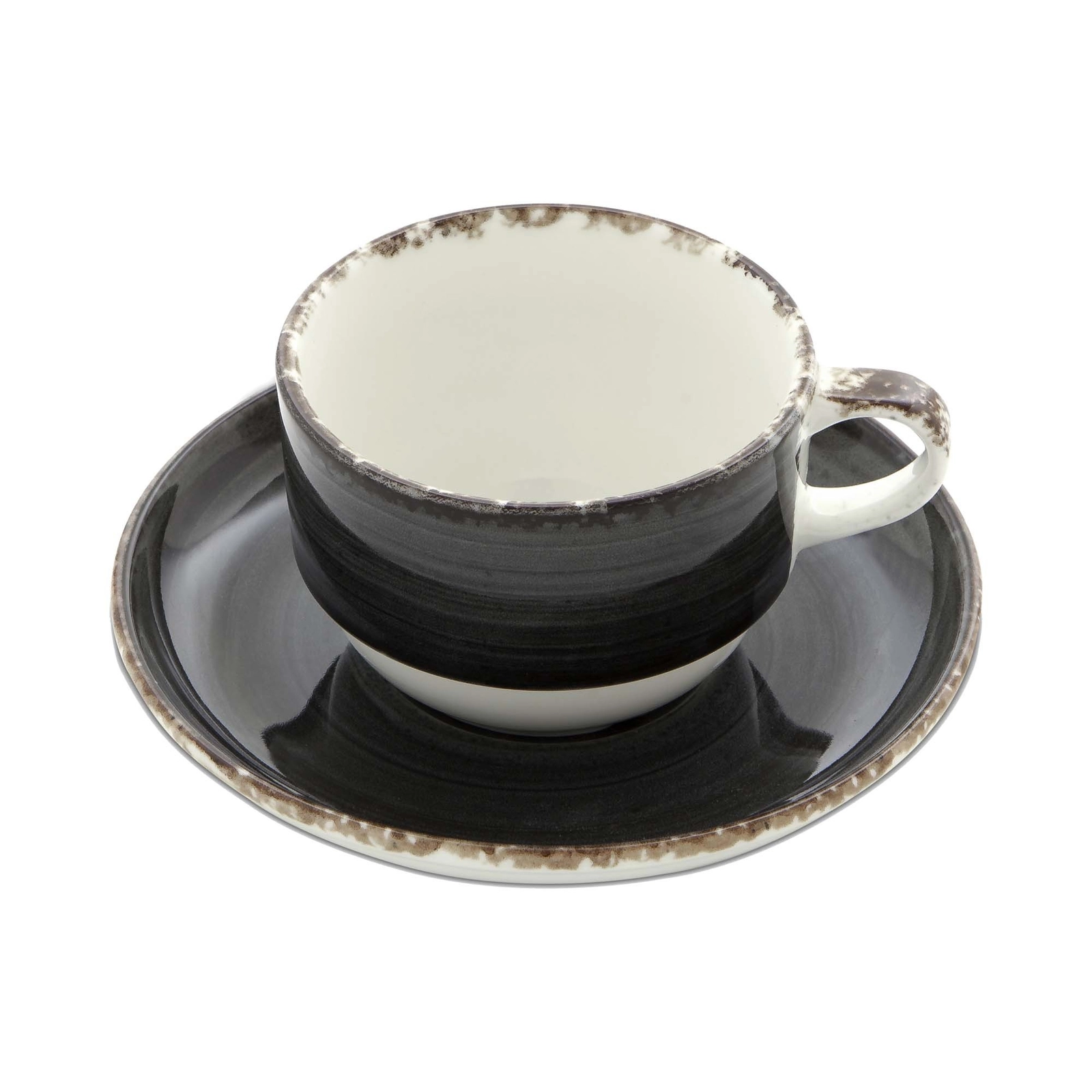 Filiżanka ze spodkiem, 230 ml | FINE DINE, Onyx