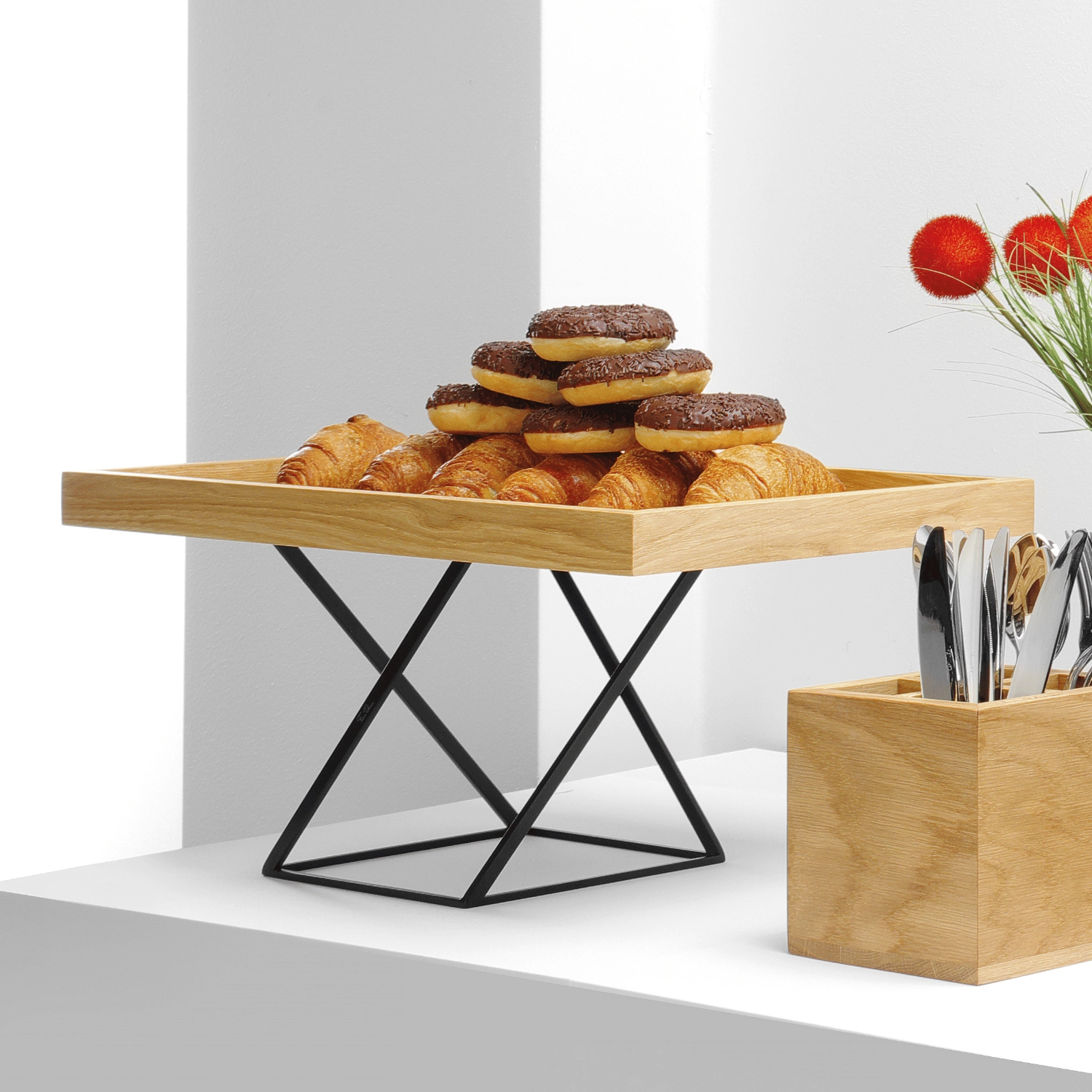 Stand bufetowy, 180×180×200 mm, czarny | FINE DINE, Skiatos