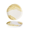 Talerz z wysokim rantem o organicznym kształcie, Ø210 mm | CHURCHILL, Tide Gold