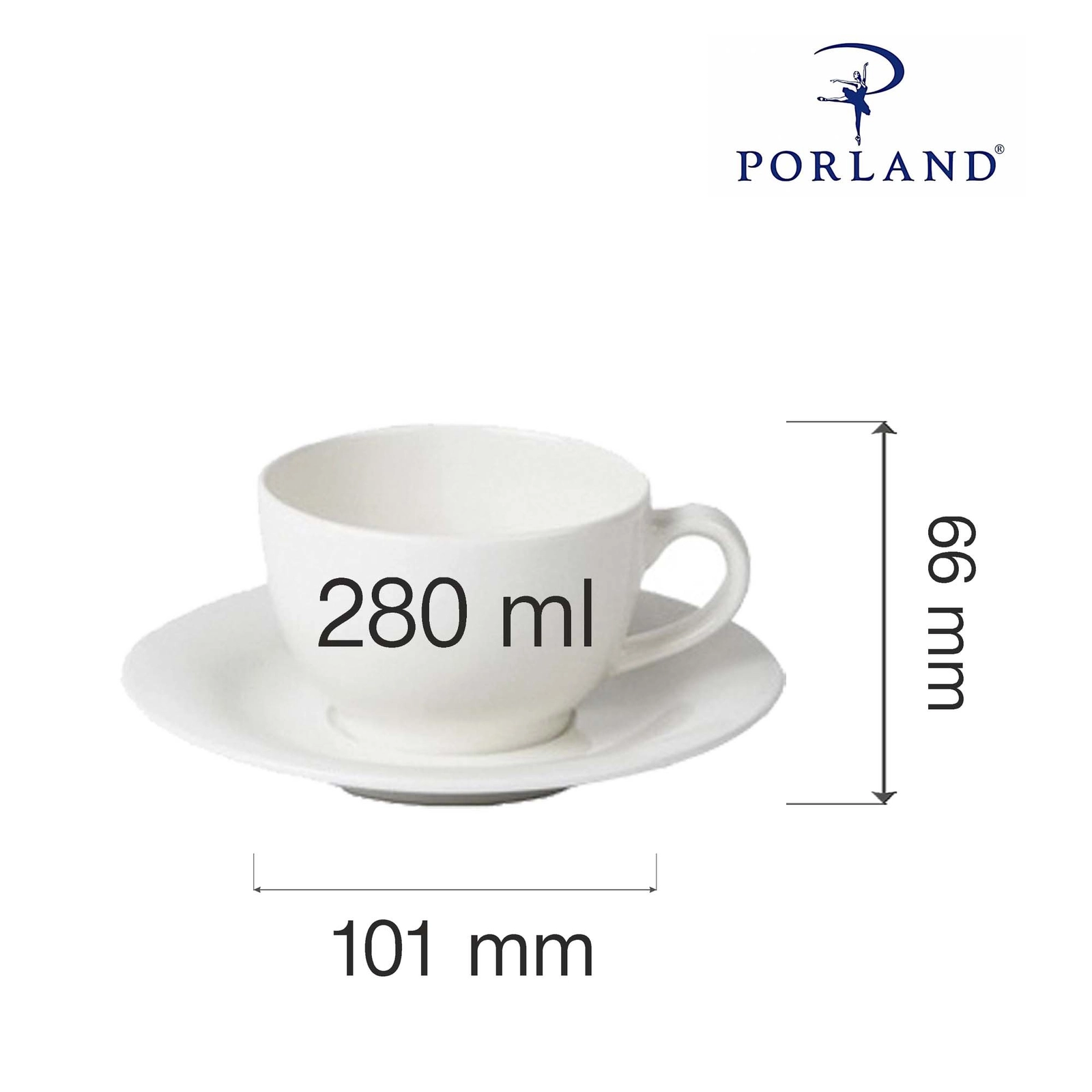 Filiżanka, 280 ml | PORLAND, Dove