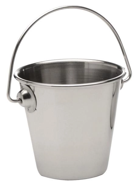 Mini wiaderko Ø70 mm, zestaw 4 szt., inox | APS, Snack Holder