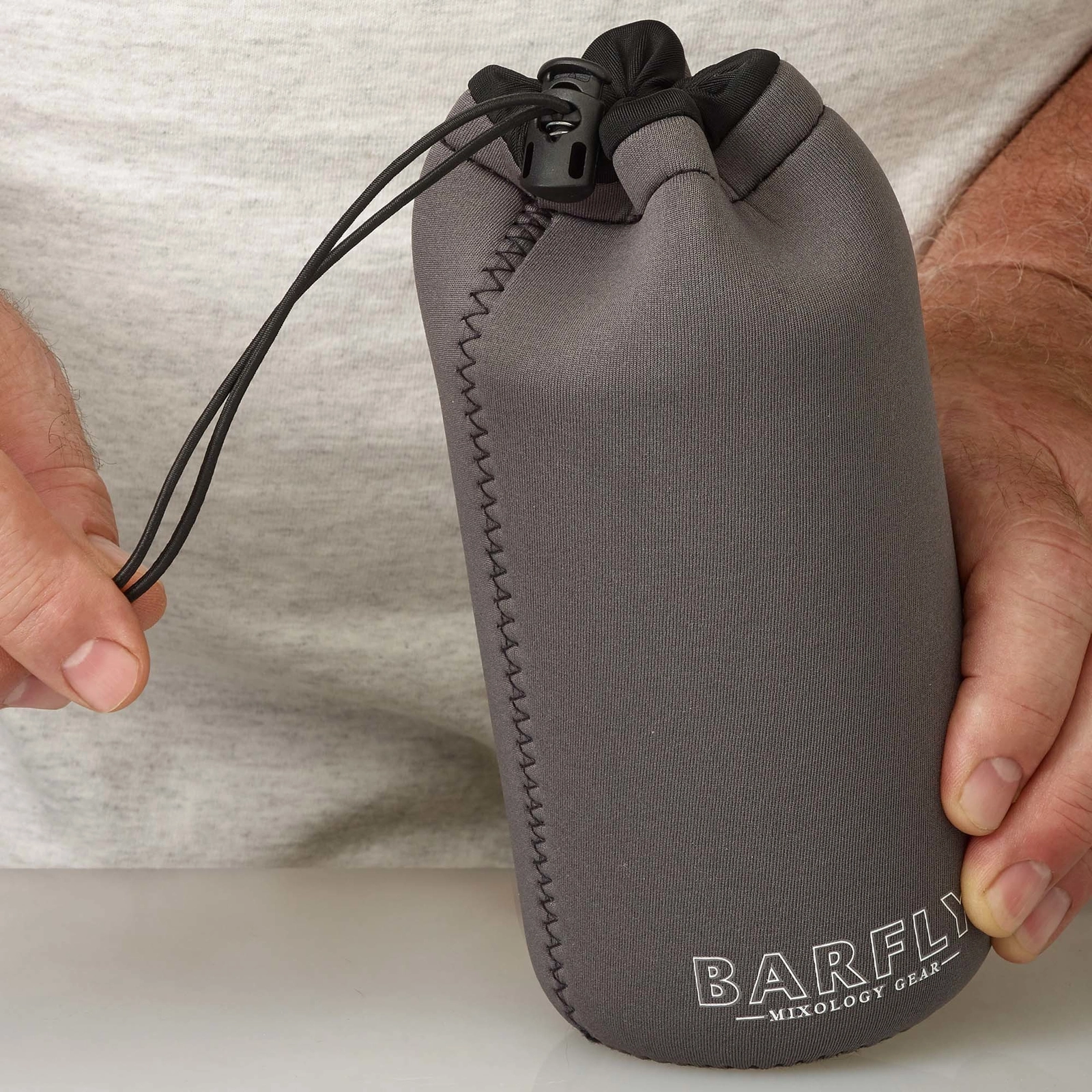 Pokrowiec na szklanicę barmańską, 500/550 ml, szary | BARFLY, M37183