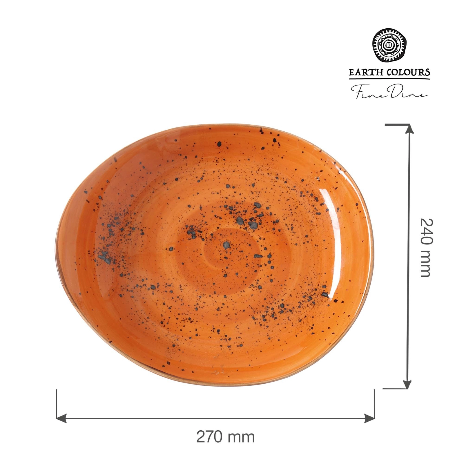 Talerz prezentacyjny, 270×240 mm, pomarańczowy | FINE DINE, Dahlia