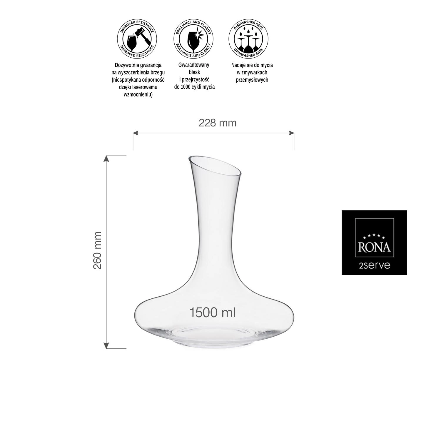 Dekanter do wina, 1500 ml | RONA, 5979A7500