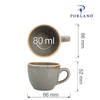 Filiżanka do espresso, 80 ml | PORLAND, Seasons Stone