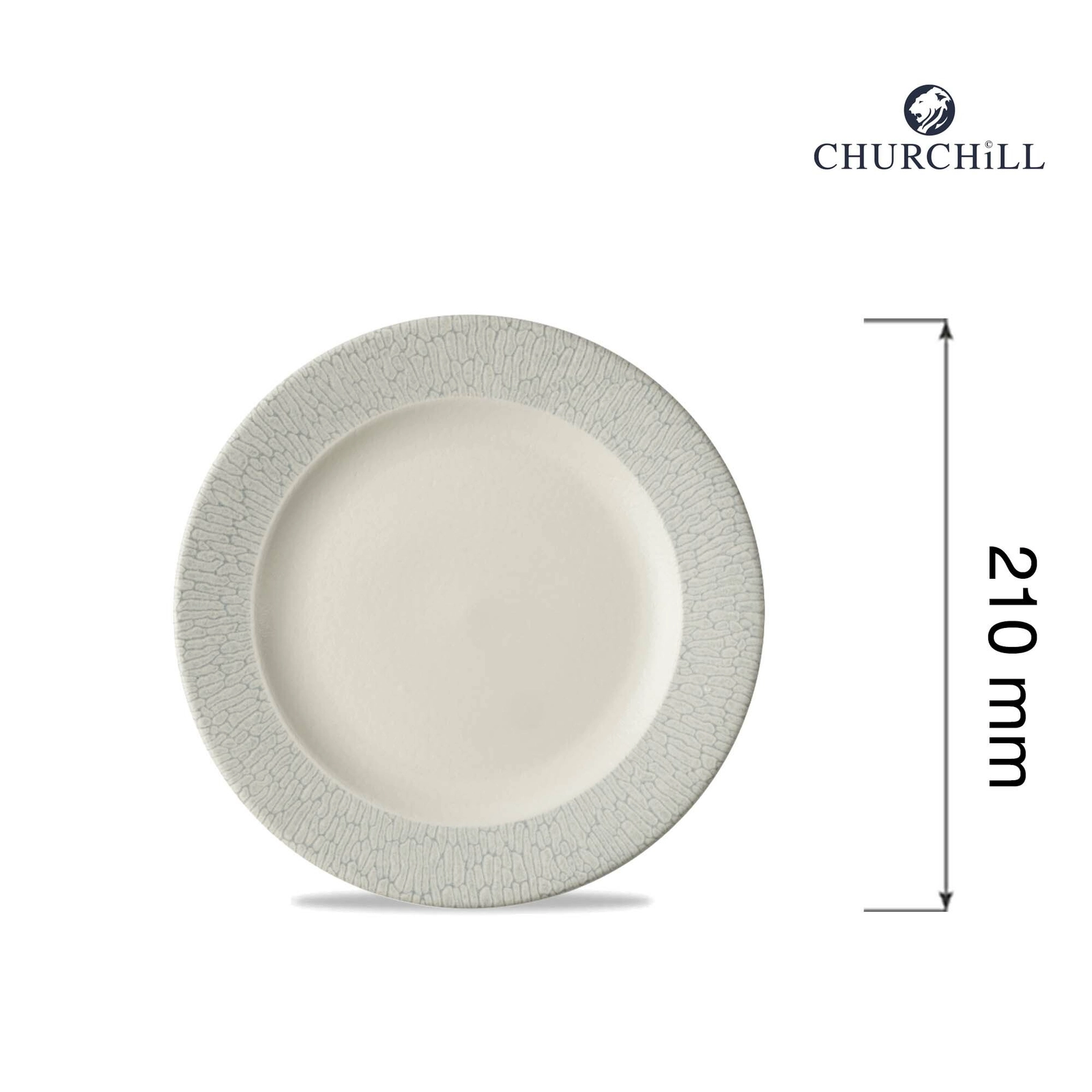 Talerz płytki klasyczny Ø210 mm, szary | CHURCHILL, Delta Grey