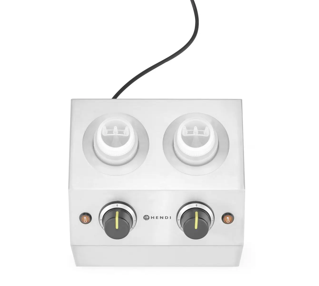 Podgrzewacz do sosów podwójny, 1,3 l, 220-240 V, 0,4 kW, 270x223x282 mm | HENDI, 201725