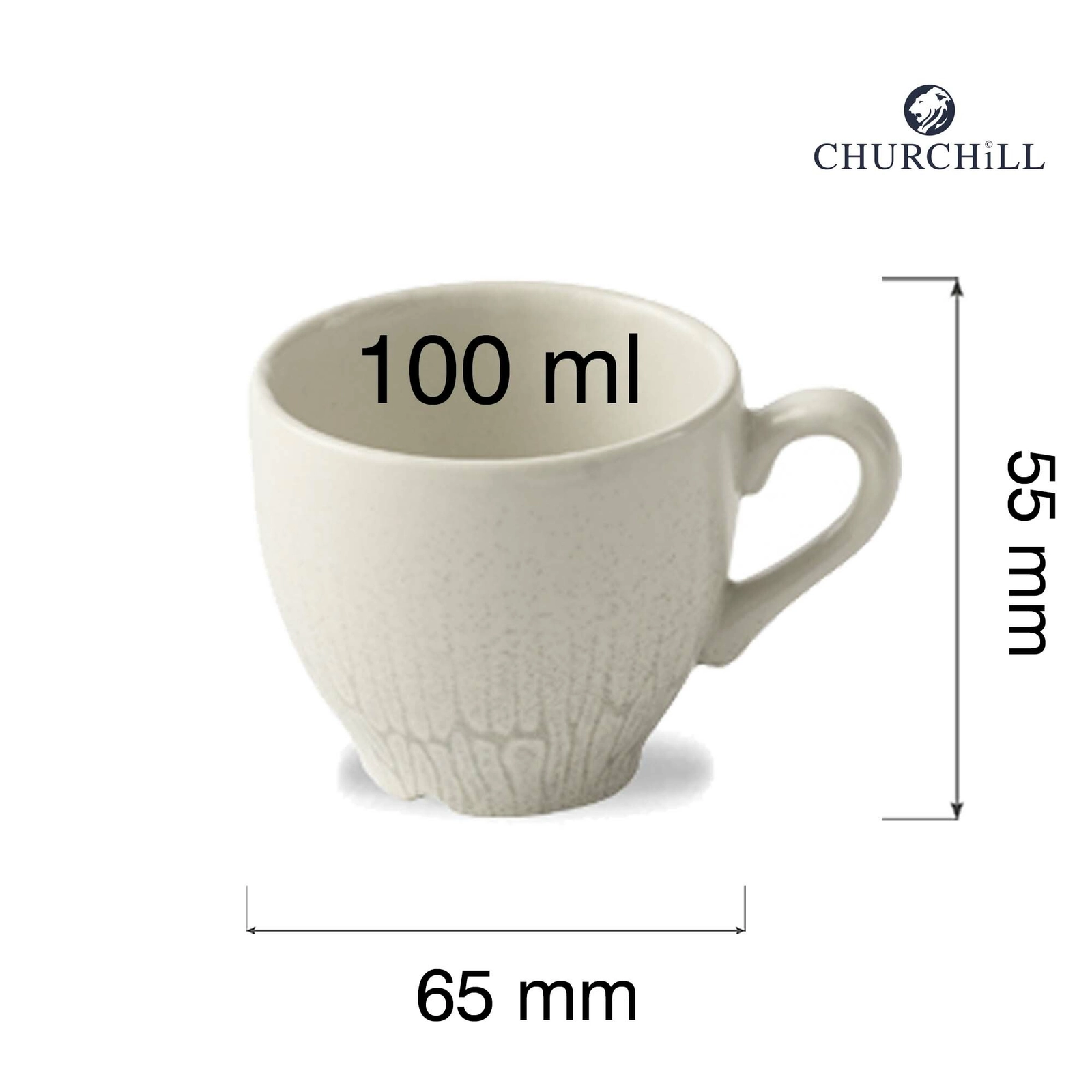 Filiżanka do espresso, 100 ml, szara | CHURCHILL, Delta Grey