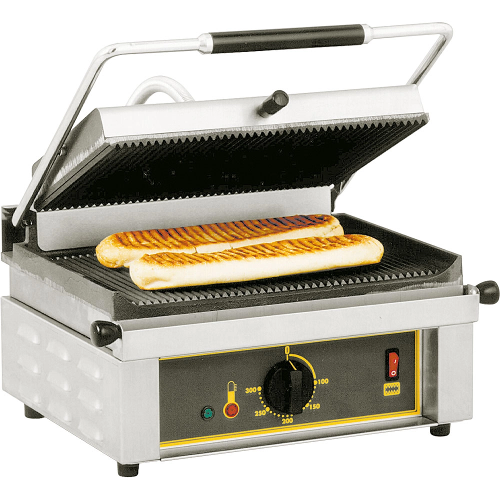 Grill kontaktowy PANINI 3 kW, 230 V, 430x385x220 mm | ROLLER GRILL, 777214