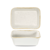 Naczynie do lasagne prostokątne, 160×120×50 mm, 600 ml | CHURCHILL, Stonecast Barley White