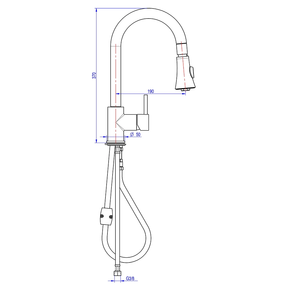 Bateria umywalkowa z prysznicem | MONOLITH, 651114