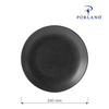 Talerz płytki, Ø240 mm | PORLAND, Seasons Coal