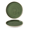 Talerz płytki z rantem Ø260 mm, zielony | CHURCHILL, Stonecast Sorrel Green