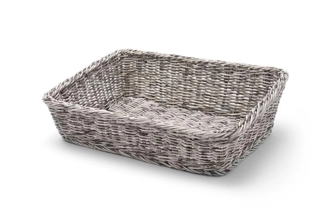 Kosz skośny prostokątny, 400x300x120 mm, jasnoszary | HENDI, 426661