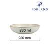 Miska płytka, Ø220 mm, jasnoszara | PORLAND, Seasons Ashen