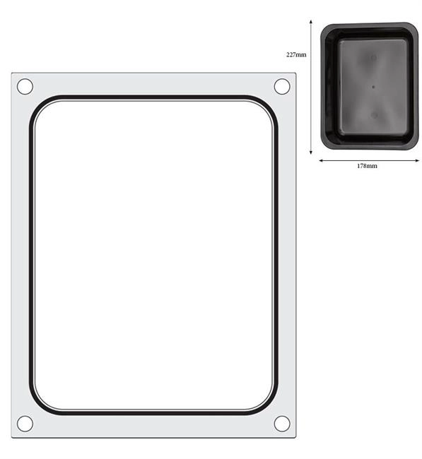 Matryca do zgrzewarki, pojemnik 227x178 mm | HENDI, 805572