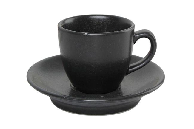 Filiżanka z porcelany do espresso, 80 ml, czarna | FINE DINE, Coal