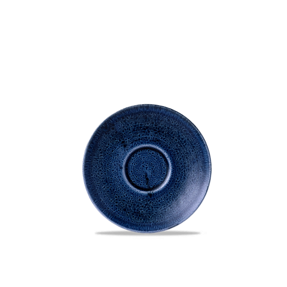 Spodek do espresso, Ø118 mm | CHURCHILL, Stonecast Plume Ultramarine