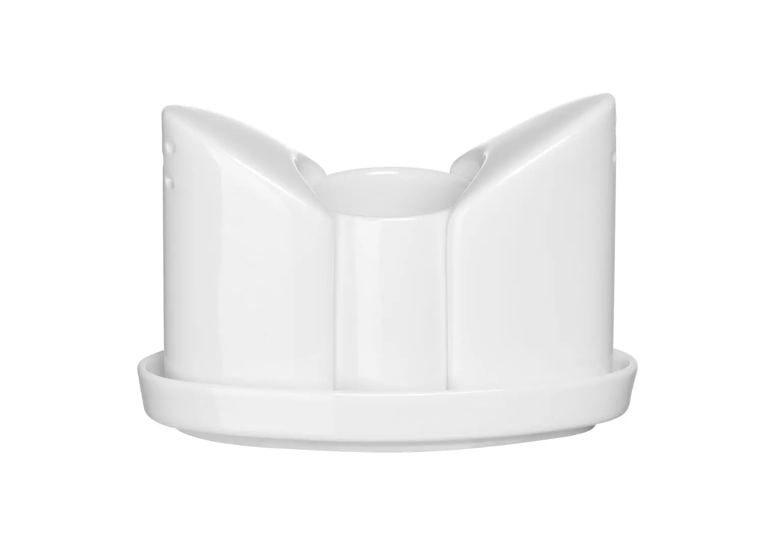Zestaw do przypraw porcelanowy, 3-częściowy: sól, pieprz, wykałaczki 125x54x90 mm | HENDI, 786420
