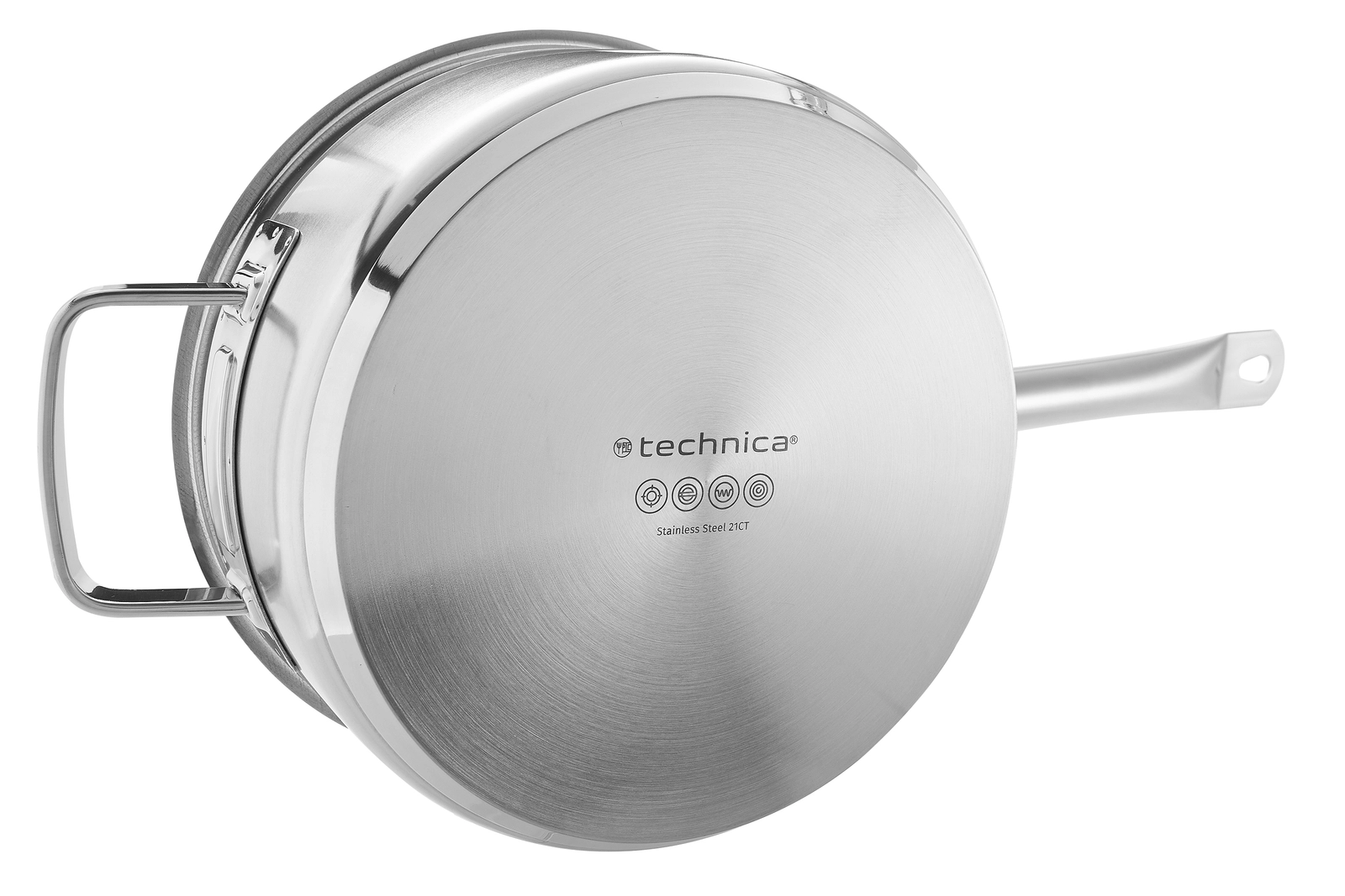 Rondel 5 l o średnicy 240 mm ze stali nierdzewnej z pokrywką | TECHNICA, Platinum Line