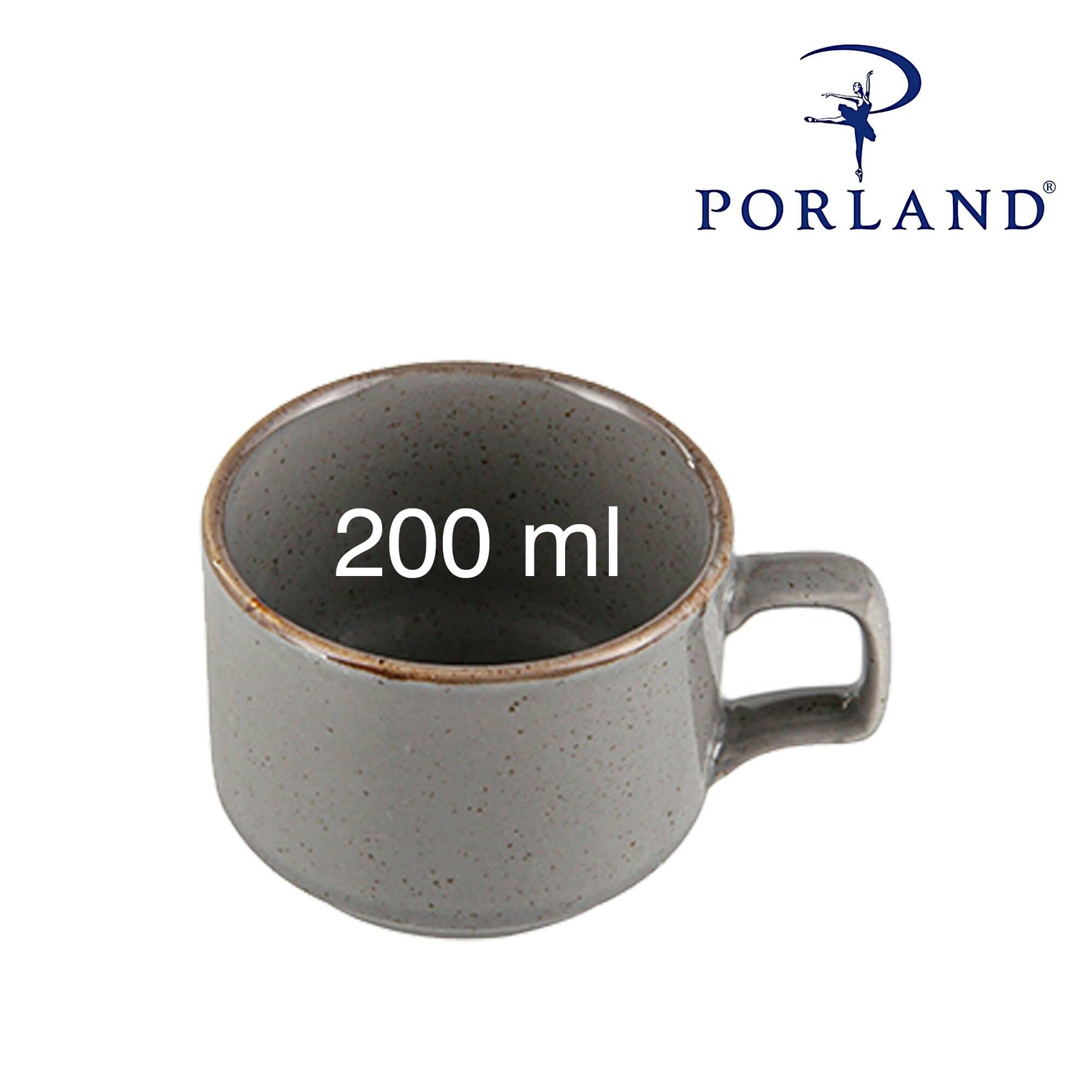 Filiżanka sztaplowana, 200 ml, ciemnoszara | PORLAND, Seasons Stone