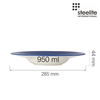Talerz głęboki Gourmet z rantem, ⌀285 mm, niebieski | STEELITE, Willow Azure