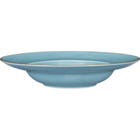 Talerz głęboki do pasty Kaszub z porcelany Ø240 mm, turkusowy | LUBIANA, Art