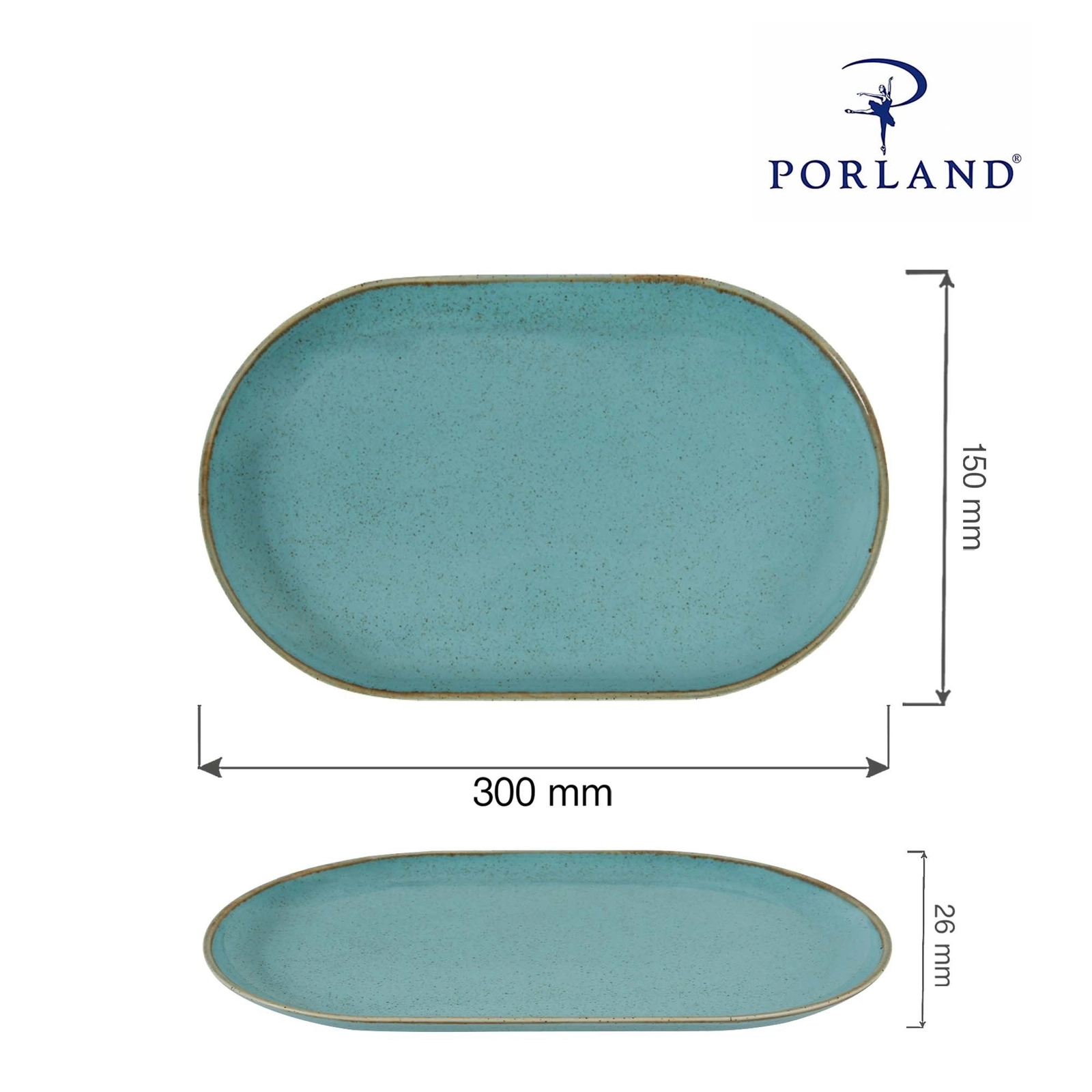 Półmisek owalny, 300×150 mm | PORLAND, Seasons Laguna