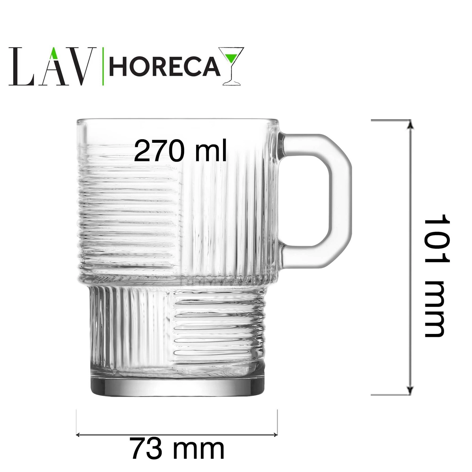 Kubek szklany, 270 ml, przezroczysty | LAV, Istanbul