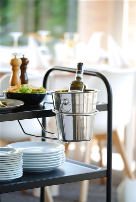 Wiadro do szampana ze stali nierdzewnej, 3,3 l, ⌀220x190 mm | BARUP, 593202