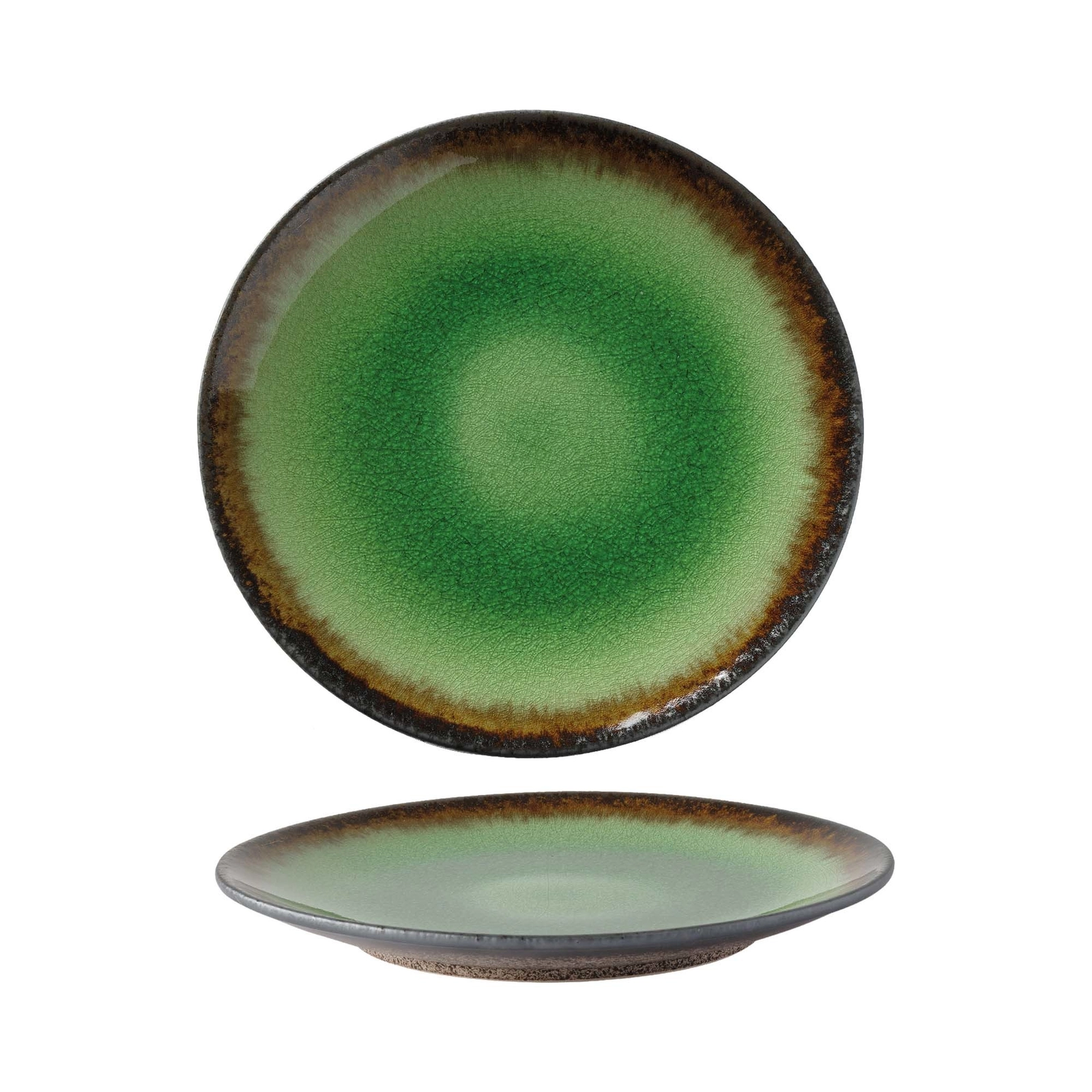 Talerz płytki, Ø254 mm, zielony | FINE DINE, Beryl