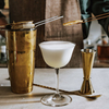 Miarka barmańska Bell z prostą krawędzią, ze stali nierdzewnej, złota, 25/50 ml | BARFLY, Bell
