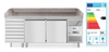 Stół chłodniczy do pizzy 2-drzwiowy z 7 szufladami i blatem granitowym, 250 l, 230V, 0,25 kW, 2020x802x1000 mm | ARKTIC, 232842