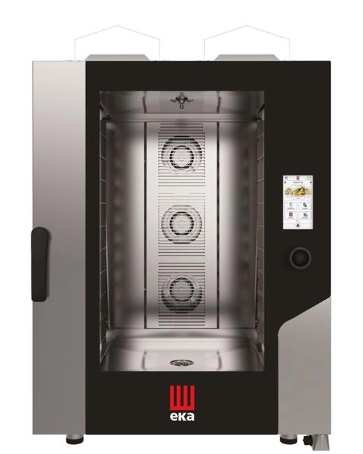 Piec konwekcyjno-parowy 10×600×400 mm, gazowy, 18 kW, 850×1035×1230 mm | TECNOEKA, Millennial Touch Screen