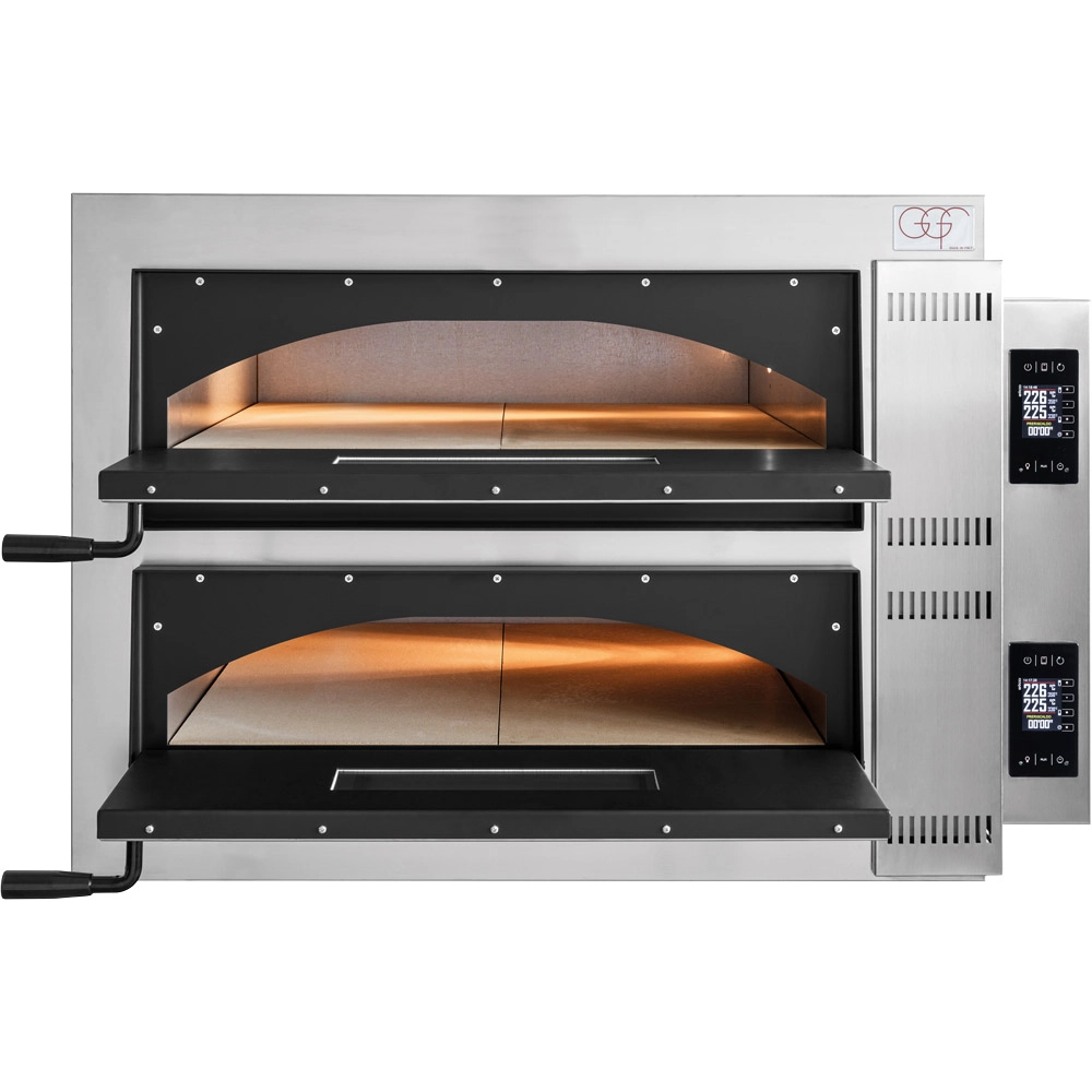 Piec do pizzy, 2×6×Ø36 cm, 18 kW, 400 V, 1370×850×750 mm | GGF, FR-Digital Line