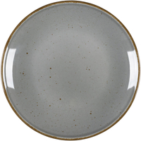 Talerz płytki Hotel z porcelany Ø210 mm, szary | LUBIANA, Art