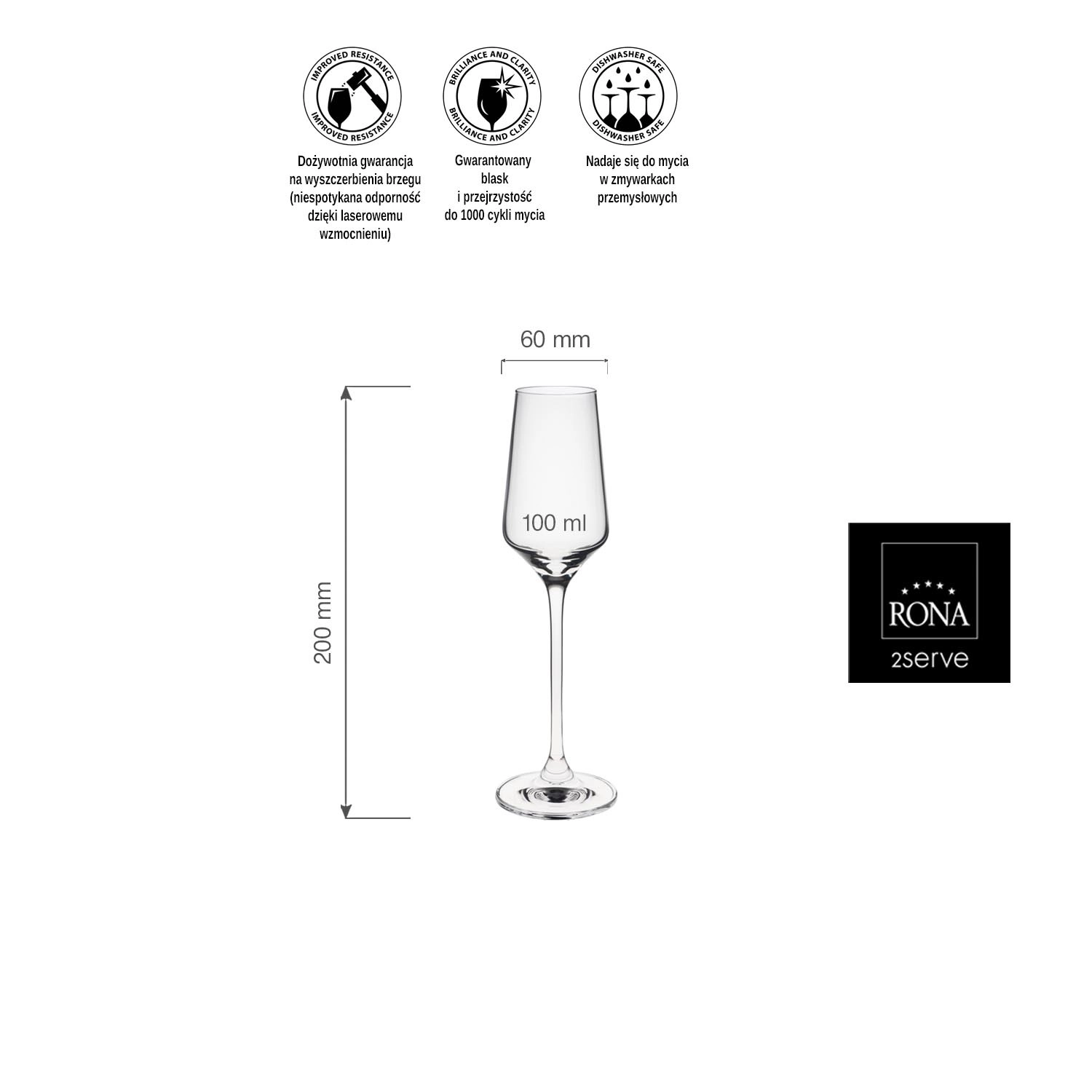Kieliszek do likieru, 100 ml | RONA, Martina