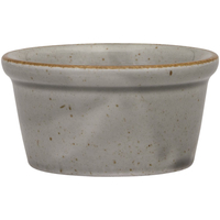 Kokilka do dipów z porcelany Ø100 mm, szara | LUBIANA, Art