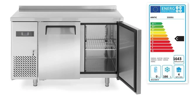 Stół mroźniczy 2-drzwiowy z agregatem bocznym, 166 l, 230V, 0,55 kW, 1200x600x886 mm | ARKTIC, 233351