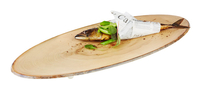 Taca owalna 650x260 mm z melaminy, świerk | APS, Timber