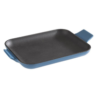 Patelnia żeliwna emaliowana 160x130x20 mm, czarno-niebieska | APS, 88228