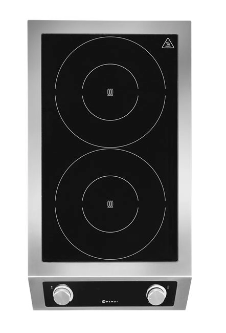 Kuchenka indukcyjna podwójna, 7 kW, 400 V, 405×700×145 mm | HENDI, Profi Line