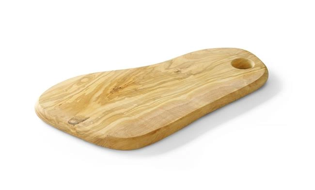 Deska do serwowania z drewna oliwnego z otworem, 350x210x18 mm | HENDI, 505236