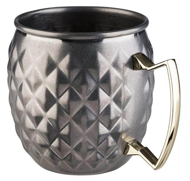 Kubek beczka ze stali nierdzewnej 0,5 l, inox, młotkowany, antyczny | APS, MoscovMule